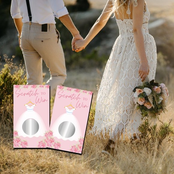 Bridal Shower Games - Scratch To Win - 50 Scratch Off Cards - Bachelorette Party - Picture 4 of 4